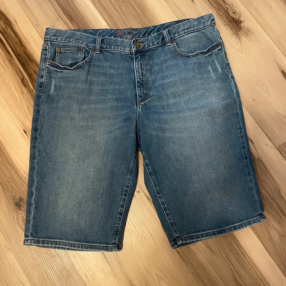 Polo by Ralph Lauren Women's Mid-Blue Denim Bermuda Shorts